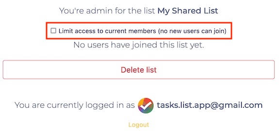 Lock a shared list