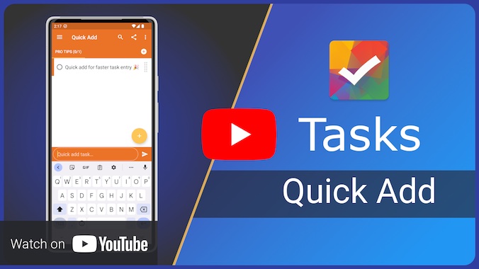 Task quick add - YouTube
